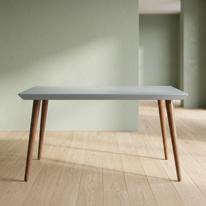 White Color <b>Dining</b> <b>Tables</b> with <b>Wood</b> Base and <b>Legs</b> from Turkiye - Product Image 3