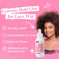 IMMETEE 60g Colle pour perruque à tenue extrême, résistante à l'eau, pour perruques frontales et toupets, colle invisible à forte adhérence pour remplacement capillaire