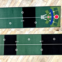 Maßgefertigter Bedruckter TPR-Beschichteter Indoor-Golfteppich Putting Green für Golfclubs