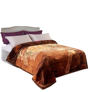 4Kg 2-Lớp Có Thể Đảo Ngược Mềm Sang Trọng Ấm Cúng Mờ Sang Trọng Sợi Nhỏ Màu Nâu Hoa Mẫu Đơn Tăng Tinh Khiết Bộ Đồ Giường Vua Kích Thước Chăn Cho Giường - Product Image 4