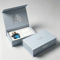 Boîte d'emballage en carton magnétique pour parfum avec logo personnalisé, 50 ml, 100 ml, boîte cadeau de luxe haut de gamme pour flacon de parfum, fermeture magnétique