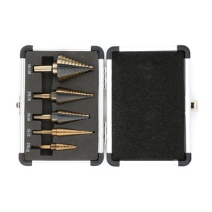 Juego de 5 brocas escalonadas imperiales, juego de brocas Unibit HSS con revestimiento de titanio, brocas tipo pagoda de 3/16" a 1-3/8" para metal, madera y plástico - Product Image 1