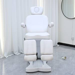 Fauteuil de tatouage et d'esthétique électrique blanc chauffant, lit de beauté facial, table de massage électrique pour thérapie physique médicale - Product Image 2