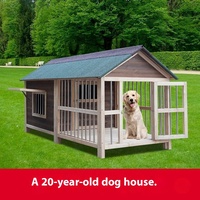 Chenil pour chien en bois massif écologique, quadratique, chaud, imperméable, universel, villa pour chien, application quatre saisons, bouton