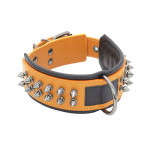 Collar de cuero para perro, remache ajustable con pinchos, remache de cuero de vaca, collares para mascotas, resistente, antimordedura, <span class=keywords><strong>Bully</strong></span>, PITBUL, Collar para perro - Product Image 3