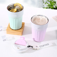 Nouveau Stock vente chaude en acier inoxydable émaillé Steal 50 tasse blanche avec Dubai Graphics 304 tasse à café