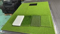 Nouveau tapis d'entraînement de golf blanc/jaune, 4 cm d'épaisseur, avec support antidérapant, en nylon/plastique/caoutchouc, 35x18,5 cm, pour la maison/le bureau