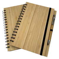 Carnet en bambou personnalisé avec stylo, carnet en bambou écologique, carnet en bambou