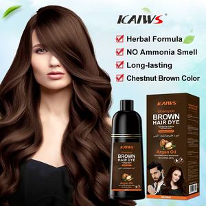 Tinte para el Cabello en Crema 3 en 1 a Base de Hierbas Naturales, Color Marrón Negro, <span class=keywords><strong>Sin</strong></span> Amoníaco, <span class=keywords><strong>Sin</strong></span> PPD, con Ginseng, Semipermanente, de Acción Rápida, al Por Mayor - Product Image 4