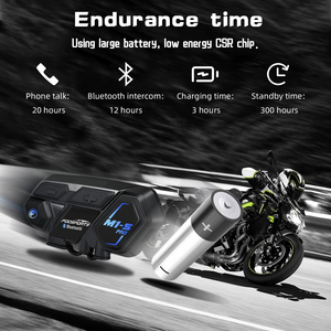 2 Piezas Fodsports <span class=keywords><strong>M1</strong></span>-<span class=keywords><strong>S</strong></span> PRO <span class=keywords><strong>Intercomunicador</strong></span> para Casco de Motocicleta para 10 Pilotos, 2 km de Alcance, IP65, Accesorios Inalámbricos para Motocicleta, Auriculares Bluetooth - Product Image 2