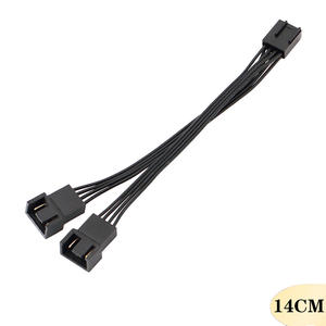 Anakart 4-Pin 1x2 güç kablosu kablo demeti için sıcaklık kontrollü 4-Pin PWM bilgisayar fanı kablosu 1-to-2 uzatma - Product Image 2