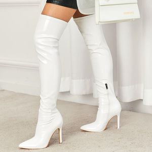 Botas Largas De Mujer Western Stiletto Heel Lady Over the Knee Thigh High <b>Boots</b> for Women - Product Image 5