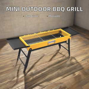 <span class=keywords><strong>Mini</strong></span> Parrilla de barbacoa <span class=keywords><strong>portátil</strong></span> para interiores y exteriores, parrilla de acero inoxidable gruesa sin humo, <span class=keywords><strong>asador</strong></span> de Camping recubierto de polvo - Product Image 5