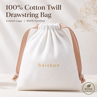 Sac en toile de coton à cordon de serrage pour cadeau, sac à poussière pour bougie, sac de rangement pour savon, logo personnalisé, écologique, promotionnel, en gros