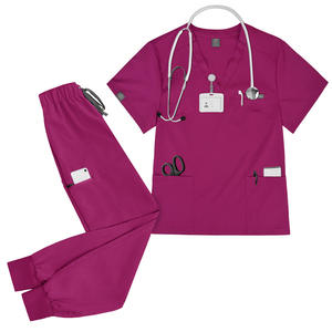 Uniforme médical en rayonne tendance, logo personnalisé, ensemble <span class=keywords><strong>de</strong></span> blouses d'infirmière unisexe, détection d'aiguilles, fusion sans couture pour l'hôpital - Product Image 3
