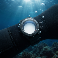 Boîtier de montre de plongée 20 ATM en acier inoxydable 316L SKX007 avec couronne et lunette 4H