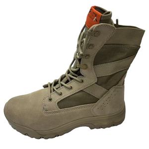 Bottes tactiques montantes en cuir de vachette suédé avec manchons en toile DFF02 pour hommes – Idéales pour l'entraînement - Product Image 1