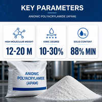 Poudre d'adsorbant en polyacrylamide anionique, pureté 99%, fabricant certifié ISO, traitement de l'eau