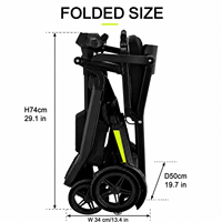 Scooter électrique à quatre roues pour adultes, avec batterie, pour personnes âgées et handicapées