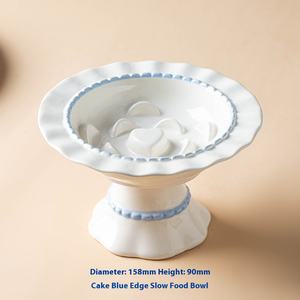 Ciotola <span class=keywords><strong>per</strong></span> gatti in ceramica di lusso con scollo Anti-colpo ciotola <span class=keywords><strong>per</strong></span> animali domestici con crema <span class=keywords><strong>per</strong></span> <span class=keywords><strong>cani</strong></span> - Product Image 2