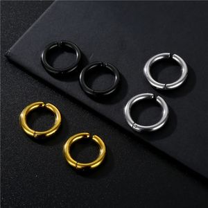 Pendientes de aro falsos <span class=keywords><strong>sin</strong></span> perforación, <span class=keywords><strong>aros</strong></span> circulares de acero inoxidable Punk clásicos, pendientes de oreja con Clip para mujeres y hombres <span class=keywords><strong>sin</strong></span> <span class=keywords><strong>agujero</strong></span> - Product Image 3