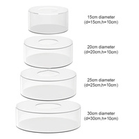 Décorations de fête d'événement, présentoir rond en acrylique pour desserts, support à gâteau de mariage