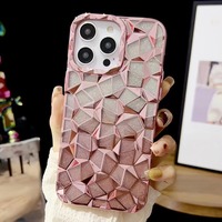 Étui de téléphone portable personnalisé transparent électro-plaqué pour iPhone 12 13 14 15 16 18 Pro Max