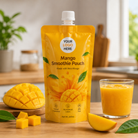 Pochette souple de 200 ml pour smoothie à la mangue, sans BPA, qualité alimentaire, pour jus liquide et boissons congelées, emballage plastique, vente en gros