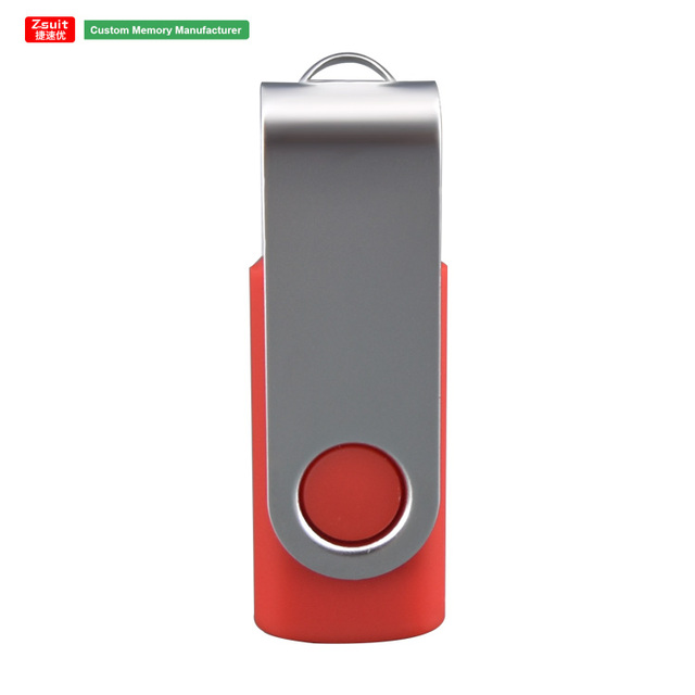 Custom Logo Promotion Silver Swivel Clip 8GB USB Digital Data Storage Disk Hard Sticks 32gb USB Flash Drive
