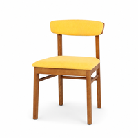 Chaise de salle à manger moderne en bois de frêne personnalisable pour hôtels et restaurants, usage commercial