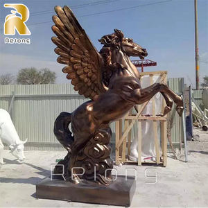 Estatua de PEGASO de Metal para decoración al aire libre, estatua de bronce, caballo volador con alas, tamaño real - Product Image 4