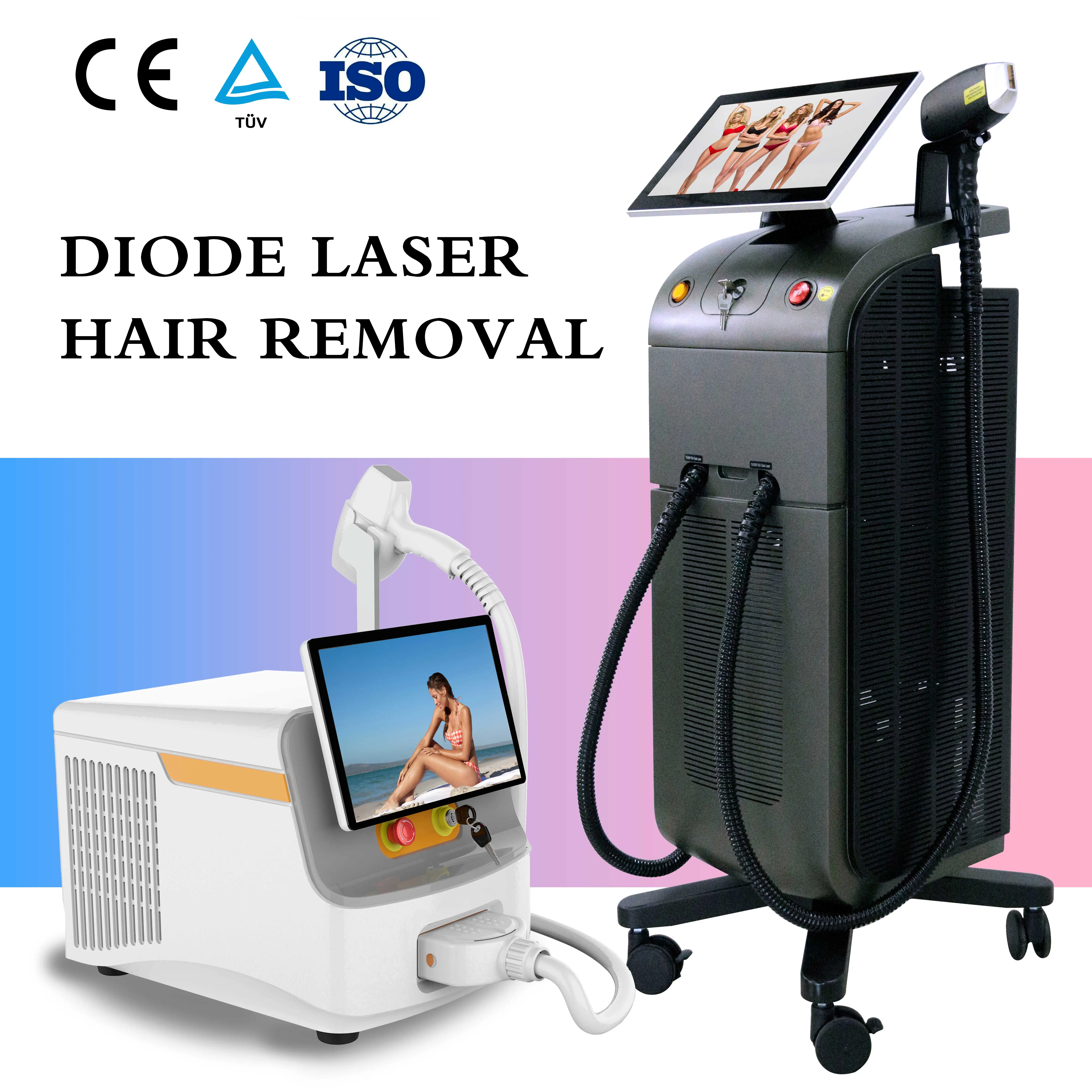 good price Medical CE approved 1600W triple wavelength 755 808 1064 diode laser hair remove/ titanium laser hair removal machine