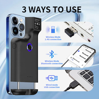 Escáner de código de barras 2D portátil para Blue Tooth, clip trasero inalámbrico, lector de código QR 1D 2D para código de matriz de datos PDF417