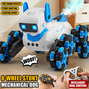 Cane Meccanico Acrobatico a Otto Ruote - Controllo Doppio/Singolo Telecomando 2.4G, Design Bionico da Cane da Battaglia con Programmazione Intelligente e Funzione Spray - Product Image 2