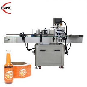 HZPK ARLM-200B Food Cans Wine Bottle Label <b>Sticker</b> Labeling <b>Printing</b> <b>Machine</b> for Round Bottles Jar Automatic - Product Image 1