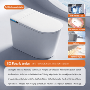<span class=keywords><strong>WC</strong></span> Smart Monoblocco Moderno con Bidet Integrato, Serbatoio Incorporato, Nessun Limite di Pressione dell'Acqua, <span class=keywords><strong>Coperchio</strong></span> Automatico, Sciacquo con Sensore a Piede, Sedile Riscaldato e Asciugatore - Product Image 3