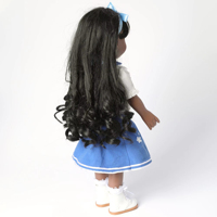 Poupée Fille Africaine Noire 45 cm (18 Pouces) en Vinyle Éducative à la Mode, Perruque Collée, Échelle 1:4, Unisexe