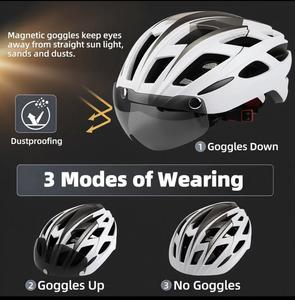 Casque de vélo Basecamp avec feu arrière détachable, lunettes magnétiques, léger, portable, réglable, pour adultes, hommes, femmes, montagne, route - Product Image 5