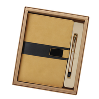 Set de Regalo de Bolígrafo y Cuaderno A5 para Negocios Corporativos, Kit de Escritura para Reuniones de Oficina Ejecutiva, Tapa Dura con Logotipo Grabado, Venta al Por Mayor