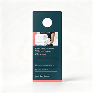Colgador de Puerta Personalizado con Impresión de Logotipo, Papel Recubierto Impermeable, Volante Colgante, MOQ Bajo, Envío Rápido - Product Image 3