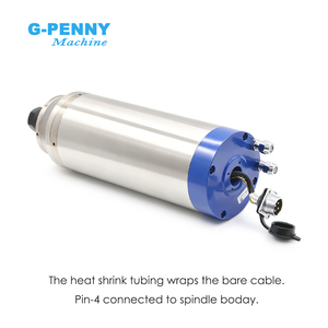 Motore Mandrino G-Penny 3.7KW ER20 D100 220V/380V Raffreddato ad Acqua, Tipo Bullet, 400Hz 24000RPM, 2 Poli, 4 Cuscinetti a Sfera in Ceramica - Product Image 5