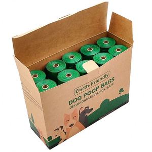 Sacs à déjections pour animaux de compagnie en rouleau individuel, parfumés, épaissis, écologiques et biodégradables, vente en gros, 36 rouleaux/boîte - Product Image 4