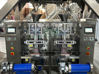 Machine d'emballage haute vitesse pour riz, épices et ketchup, avec peseuse multi-têtes et système de ensachage et de scellage automatique, qualité alimentaire