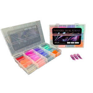 Juego de 288 <span class=keywords><strong>Uñas</strong></span> Postizas de Doble Forma Coloridas en Caja, Extensiones Rápidas para <span class=keywords><strong>Uñas</strong></span> Francesas, Moldes Modernos - Product Image 2