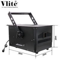 Luz Láser LED RGB de 15W con Animación IP65, Control DMX512, Control por Voz, Luces de Escenario con Patrones para KTV, Bares, Discotecas