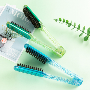 <span class=keywords><strong>Vendita</strong></span> calda piastra per parrucchieri piastra per capelli <span class=keywords><strong>in</strong></span> Nylon doppia spazzola morsetto per pettine <span class=keywords><strong>a</strong></span> forma di V non male strumenti per lo Styling casa fai <span class=keywords><strong>da</strong></span> te - Product Image 4