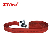 Accessoires d'équipement de lutte contre l'incendie ZYfire BS6391 pour tuyau d'incendie couvert Double NBR approuvé 15bar 15-30m