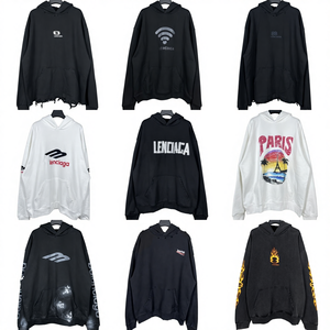 Sudadera con Capucha de Algodón de 460g, Estilo Holgado, Lavado Abrasivo, Estampado de Torre con Logotipo de Doble Aro Bordado, Versión Paris High B Home 24 - Product Image 2
