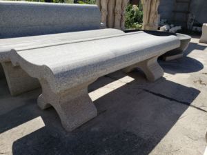 Banc d'extérieur en pierre naturelle de luxe, style granit, pour hôtel, villa, centre d'art - Product Image 5