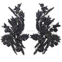 PE071 Applique de ceinture de corsage de mariage en strass perlé de cristal coloré populaire pour robe de mariée